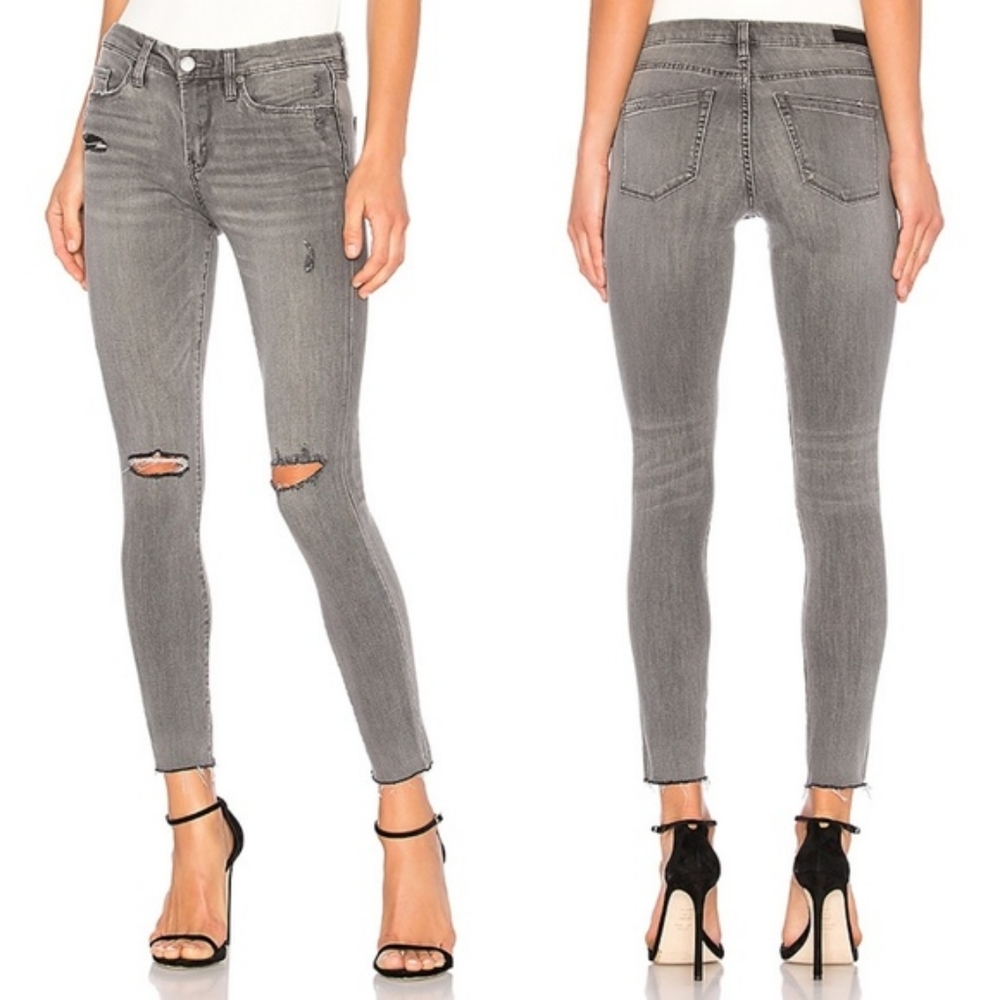 Blank NYC Grey Distressed Ripped Knee Skinny Jeans Size 25
